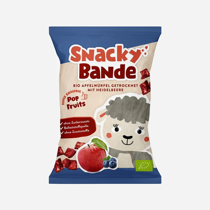 Jablčné kocky čučoriedka BIO