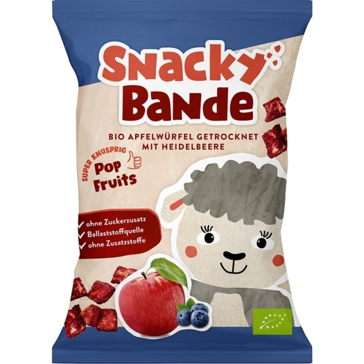 Jablčné kocky čučoriedka BIO