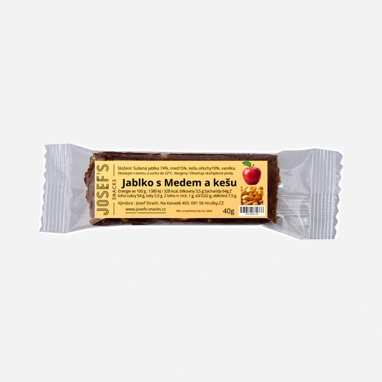 Jablková tyčinka s medom a kešu