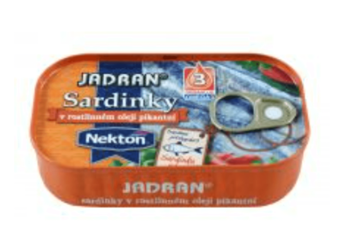 Jadran sardinky v rastlinnom oleji pikantnej