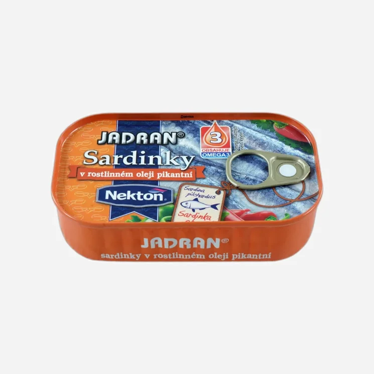 Jadran sardinky v rastlinnom oleji pikantnej