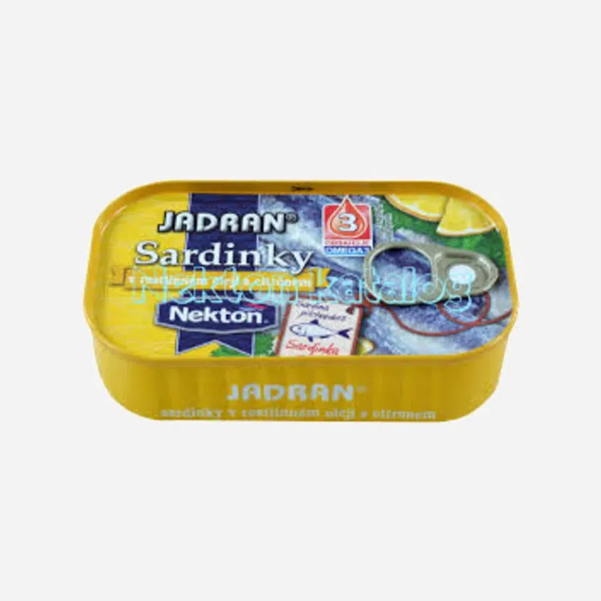 Jadran sardinky v rastlinnom oleji s citrónom