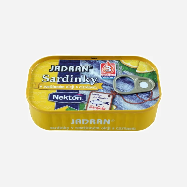 Jadran sardinky v rastlinnom oleji s citrónom