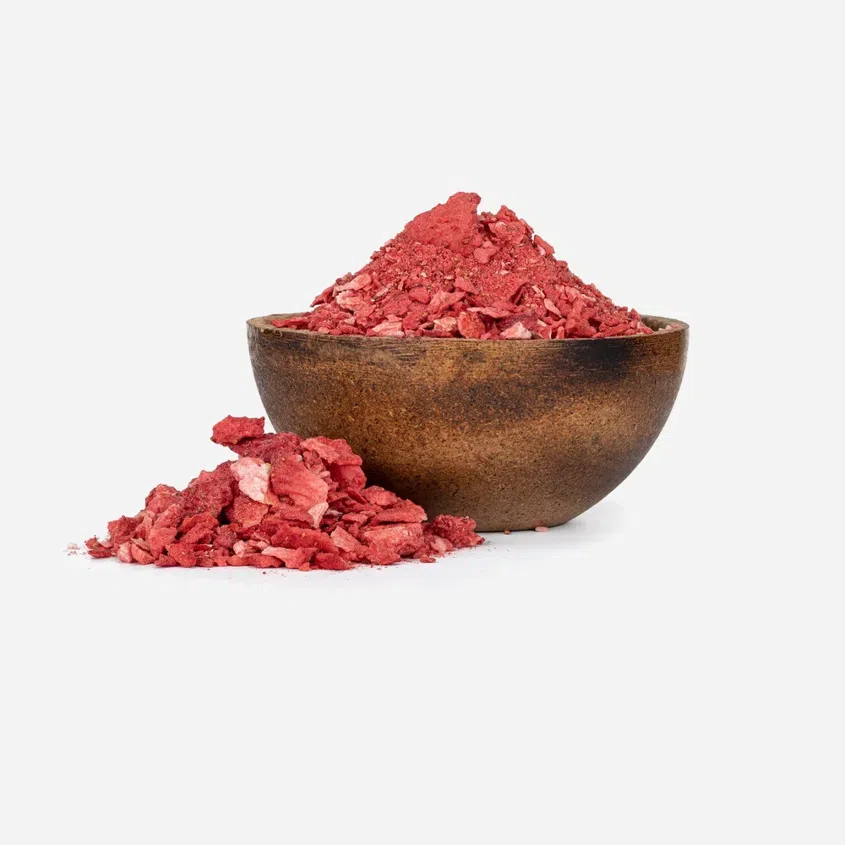 Jahody lyofilizované prach a zlomky