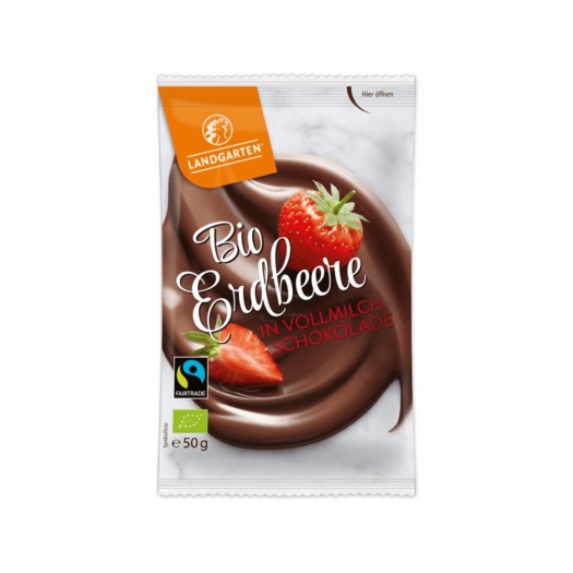 Jahody v mliečnej čokoláde BIO