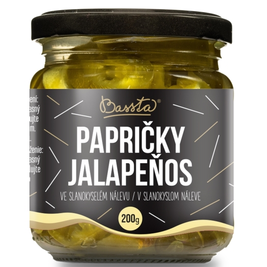 Jalapeno papričky krájané sklo