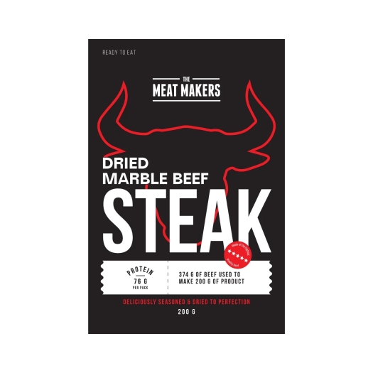 Jerky beef marble steak