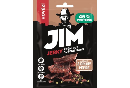 Jim Jerky Hovädzie 3 druhy korenia