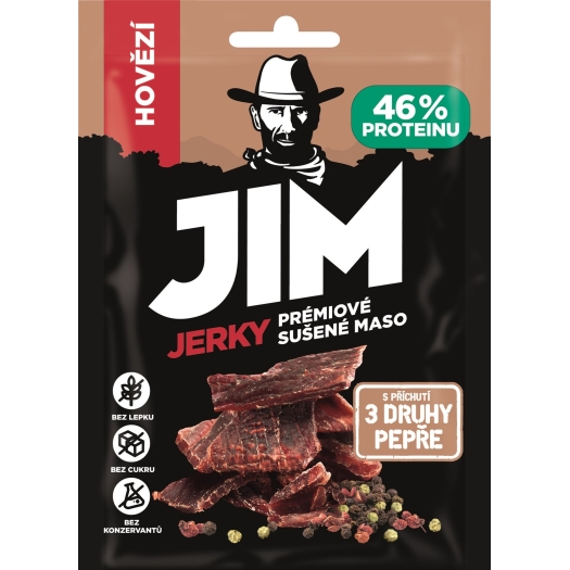 Jim Jerky Hovädzie 3 druhy korenia