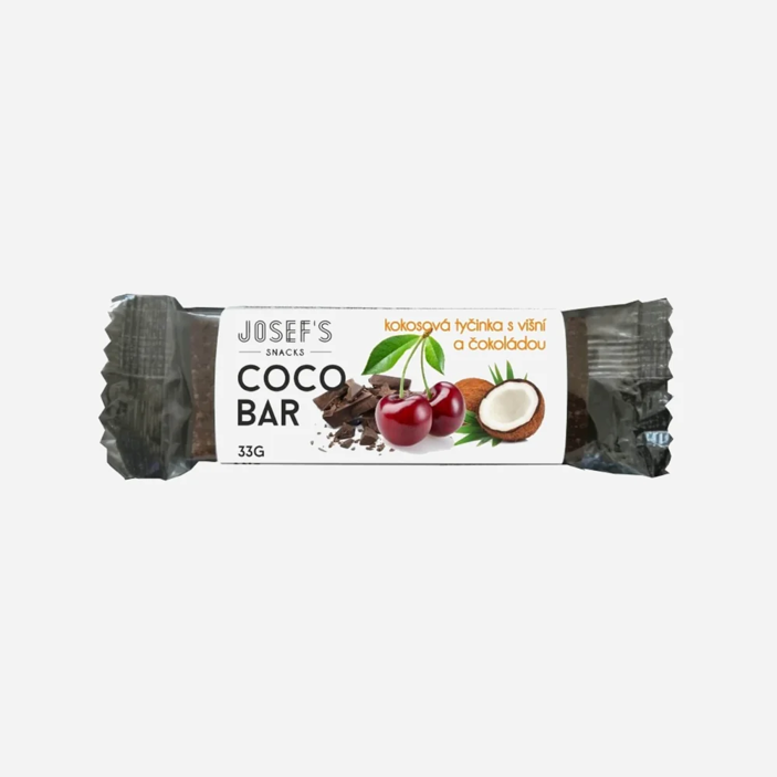 Josef 's snacks Kokosová tyčinka višňa a čokoláda