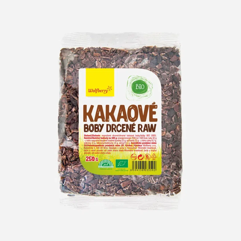 Kakaové bôby (Nibsy) drvené BIO