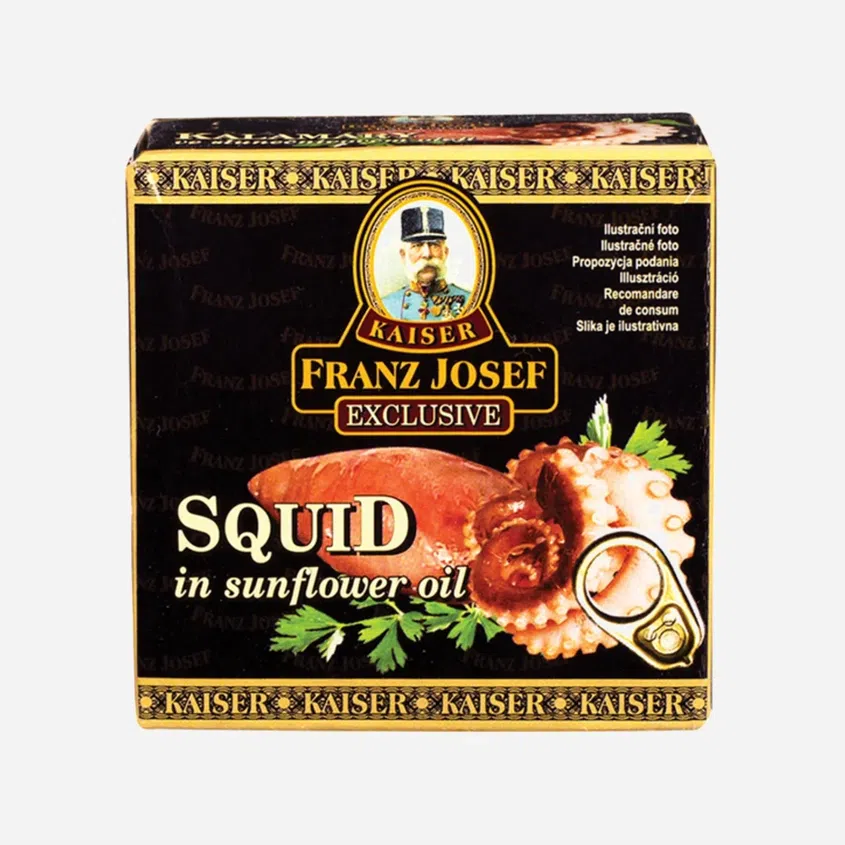 Kalamáre v slnečnicovom oleji