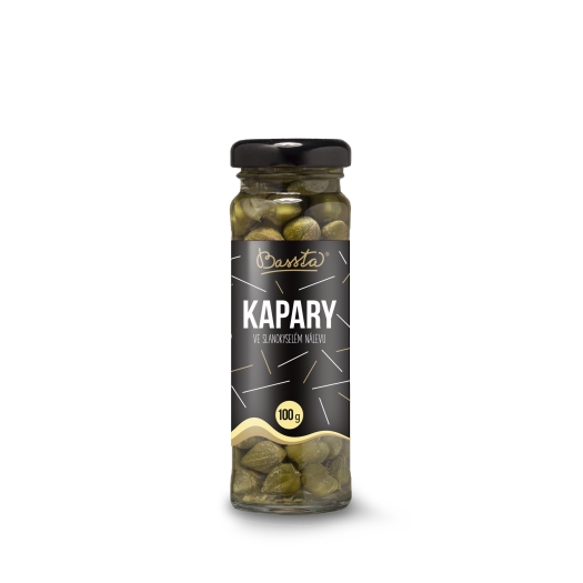 Kapary v slanokyslom náleve sklo