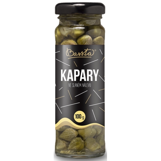 Kapary v slanom náleve sklo