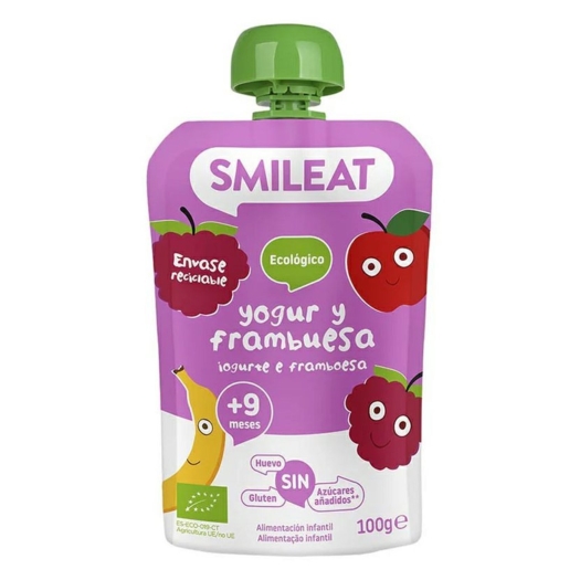 Kapsička grécky jogurt, jablko, banán, malina a ryža 9M+ BIO