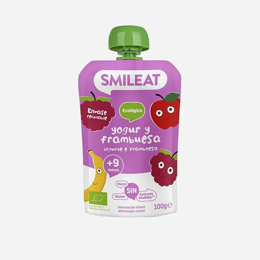 Kapsička grécky jogurt, jablko, banán, malina a ryža 9M+ BIO