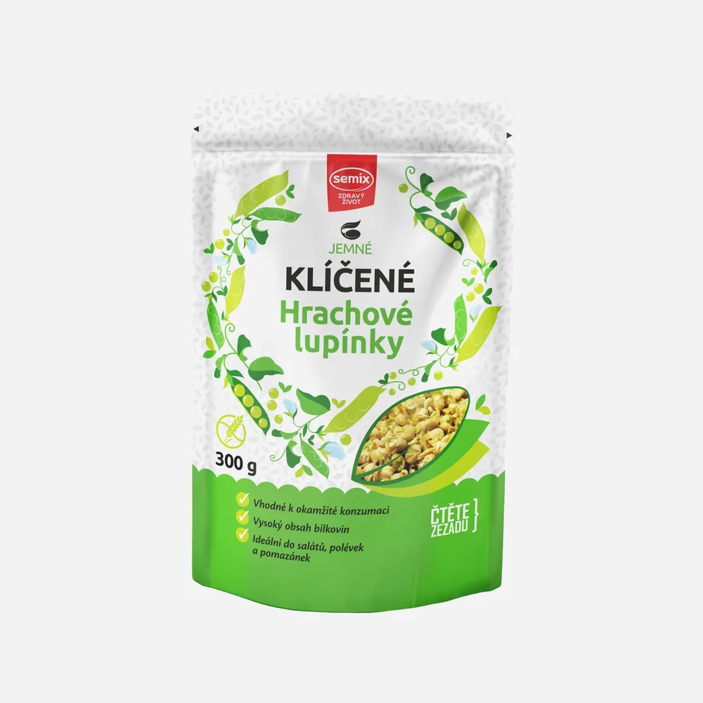 Klíčené hrachové lupienky