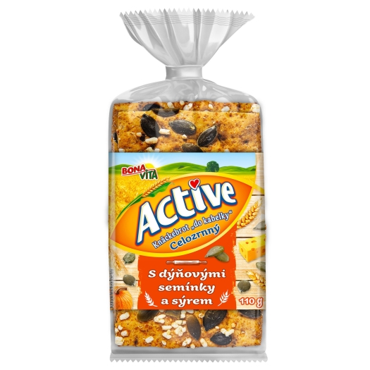 Knäckebrot "do kabelky" celozrnný s tekvicovými semienkami a syrom