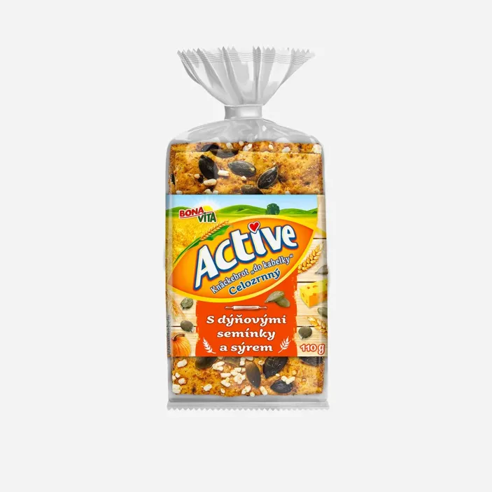 Knäckebrot "do kabelky" celozrnný s tekvicovými semienkami a syrom
