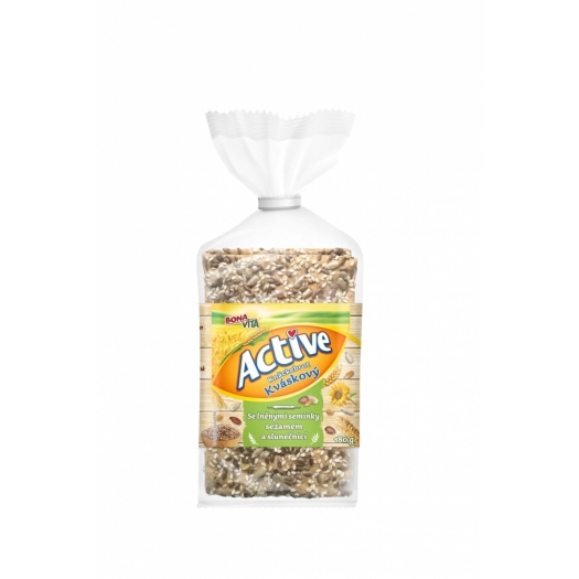 Knäckebrot Kváskový s ľanovými semienkami, sezamom a slnečnicou