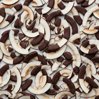 Kokos polomáčaný v horkej čokoláde