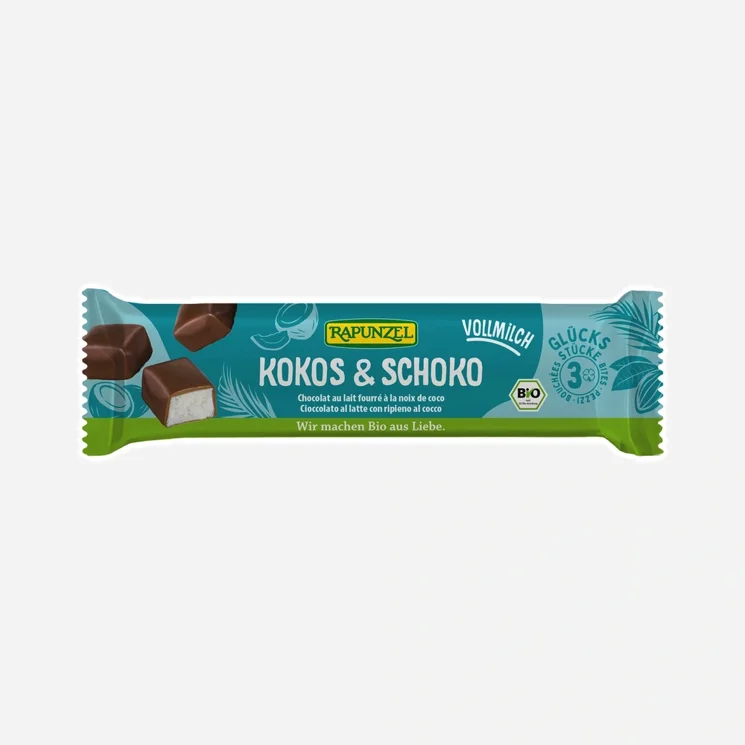 Kokos v mliečnej čokoláde BIO