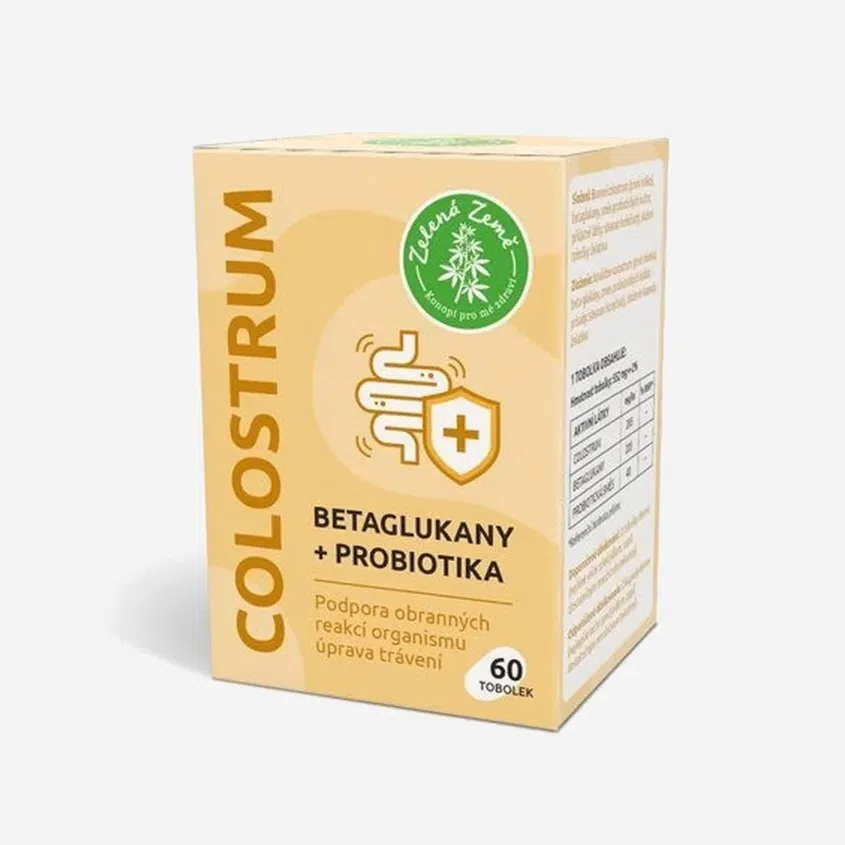 Kolostrum kapsule s betaglukánmi a probiotikami