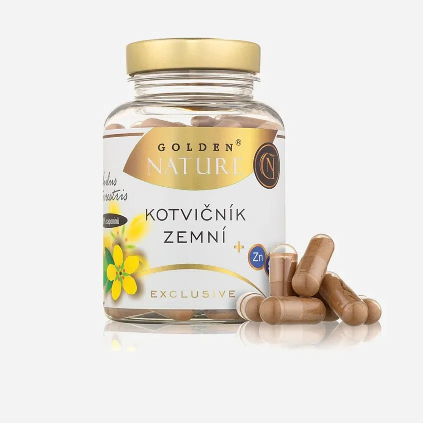 Kotvičník zemný 90%, zinok a selén 100 tabliet