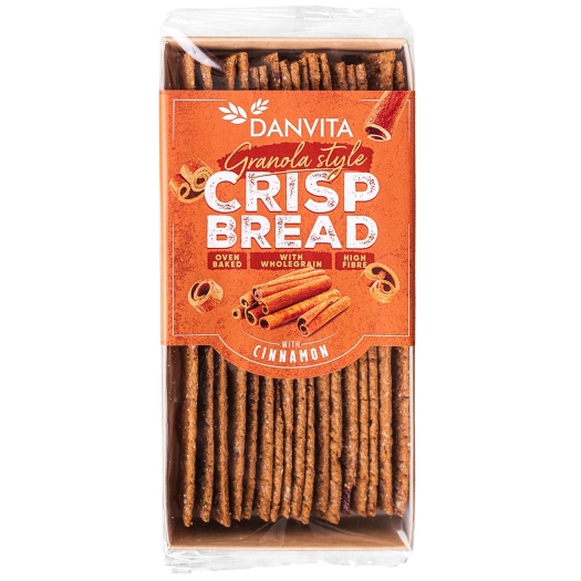 Krehké pšeničné granola plátky so škoricou