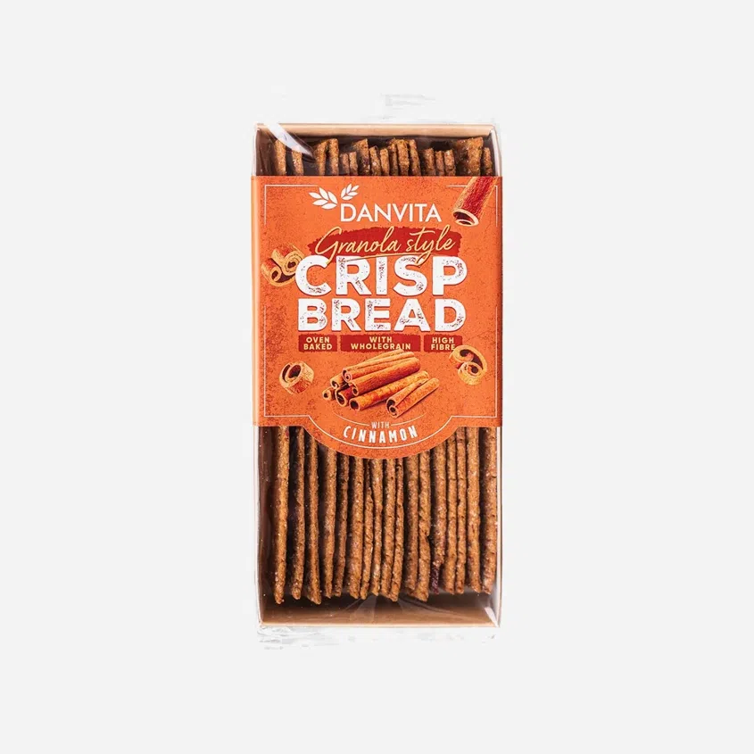 Krehké pšeničné granola plátky so škoricou