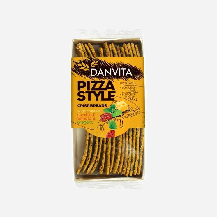 Krehký chlieb Pizza Style so sušenými paradajkami a oreganom