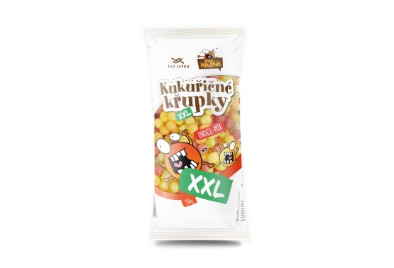 Kukuričné ​​chrumky XXL s ovocnou príchuťou