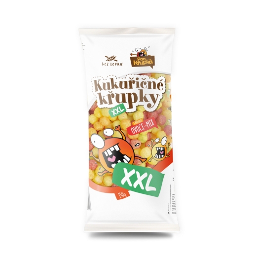 Kukuričné ​​chrumky XXL s ovocnou príchuťou