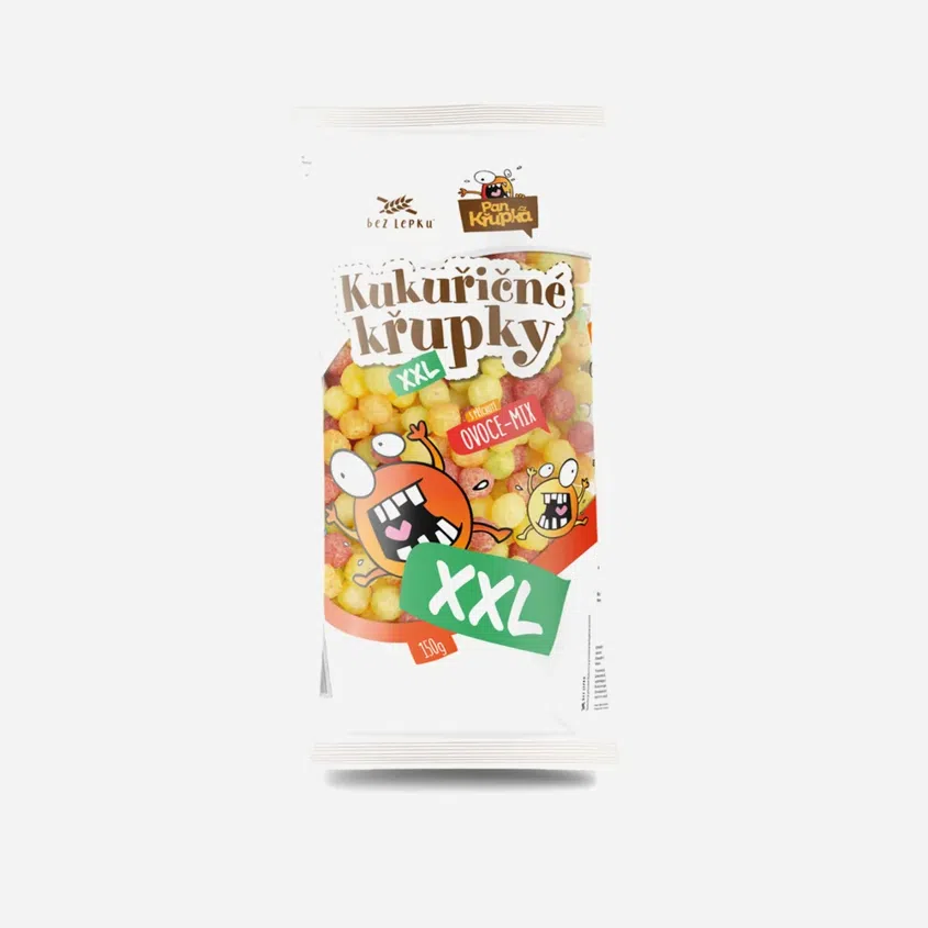 Kukuričné ​​chrumky XXL s ovocnou príchuťou