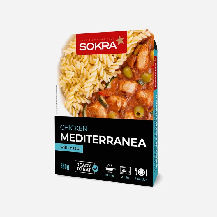 Kuracie v omáčke Mediterranea s cestovinami