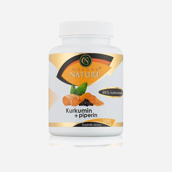 Kurkumín 95% + Piperin 100 cps. 100 tabliet