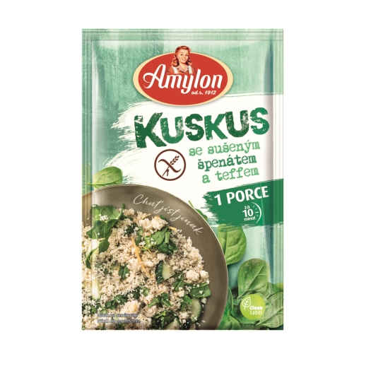 Kuskus so sušeným špenátom a Teff