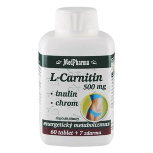 L-Carnitin 500 mg + inulín + chróm 67 tablet