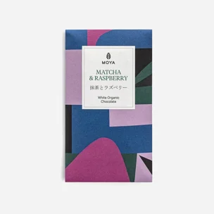 La Naya Biela čokoláda s príchuťou matcha a malín BIO