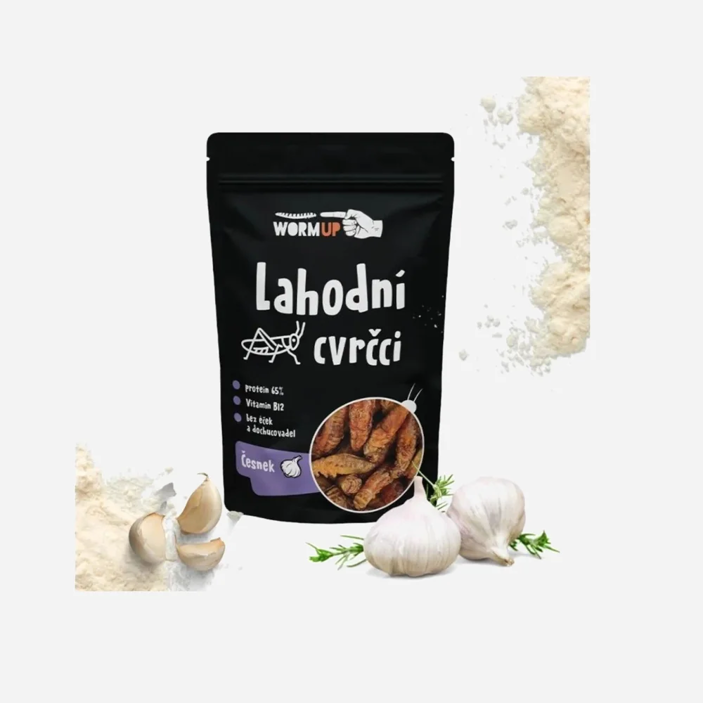 Lahodné cvrčky cesnak