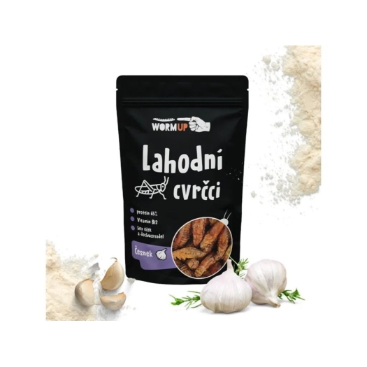 Lahodné cvrčky cesnak