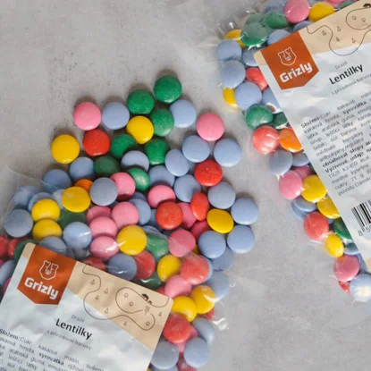 Lentilky s prírodnými farbivami