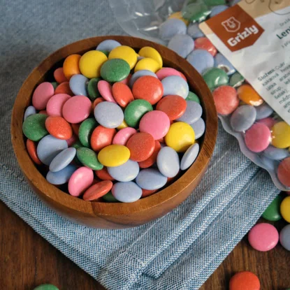 Lentilky s prírodnými farbivami