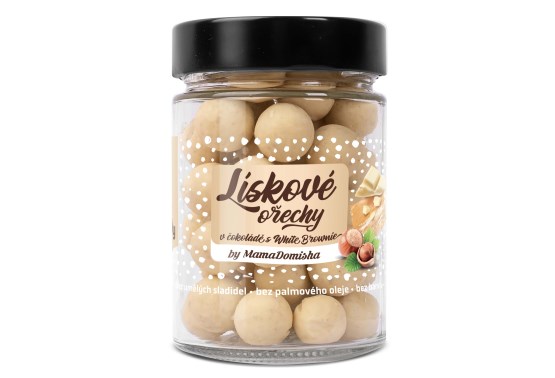 Lieskové orechy v čokoláde s White Brownie by @mamadomisha 180g