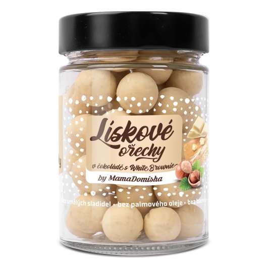 Lieskové orechy v čokoláde s White Brownie by @mamadomisha 180g
