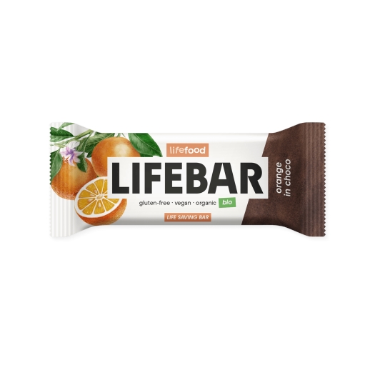 Lifebar InChoco Tyčinka pomaranč raw BIO