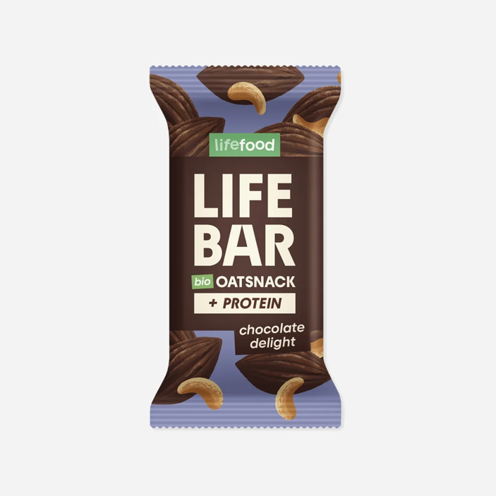 Lifebar Oat snack proteín čokoládový BIO