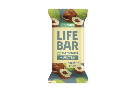Lifebar Oat snack proteín s lieskovými orieškami BIO