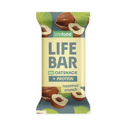 Lifebar Oat snack proteín s lieskovými orieškami BIO