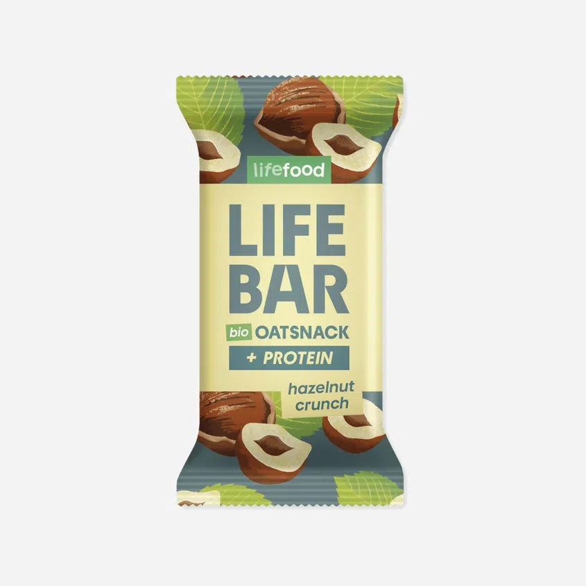 Lifebar Oat snack proteín s lieskovými orieškami BIO